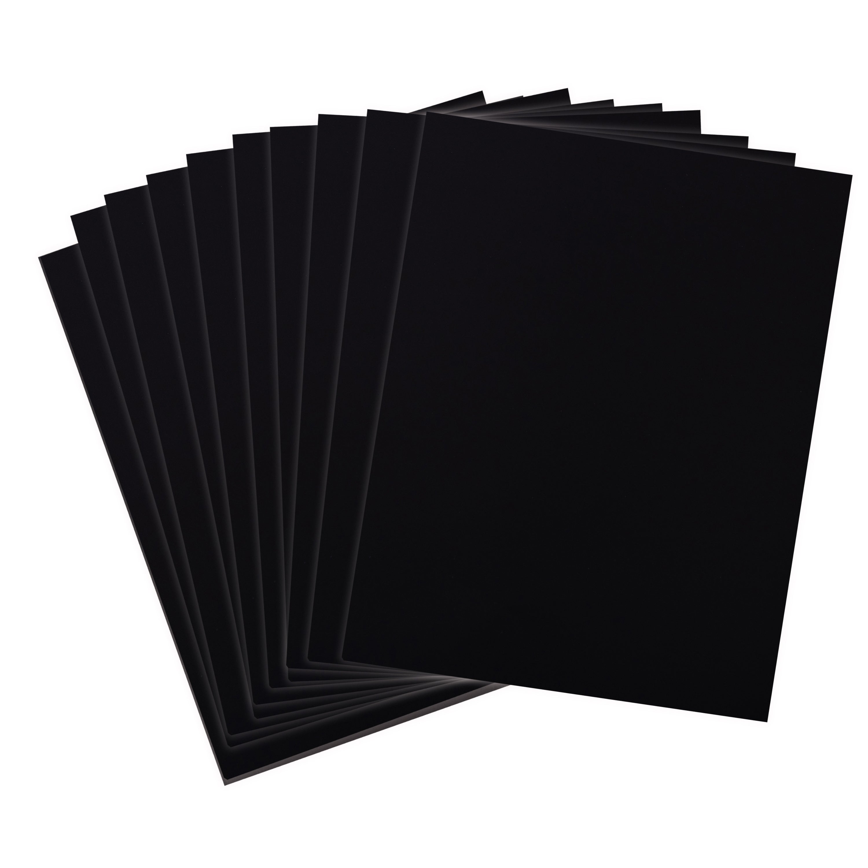 Rozzy Crafts Matte Black Adhesive Vinyl - 10 Sheets Each 30cm x 33cm Permanent Craft Vinyl for Cricut, Silhouette, and Other Cutting Machines